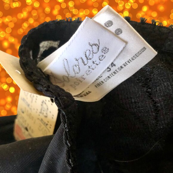 Vintage 60's Piorette Black Teddy Underwire Briefer Womens 34B NEW - Picture 11 of 14